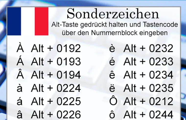 franzoesische Sonderzeichen